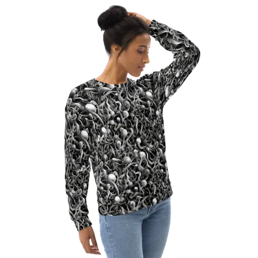 Fluid Monochrome on a Sweatshirt