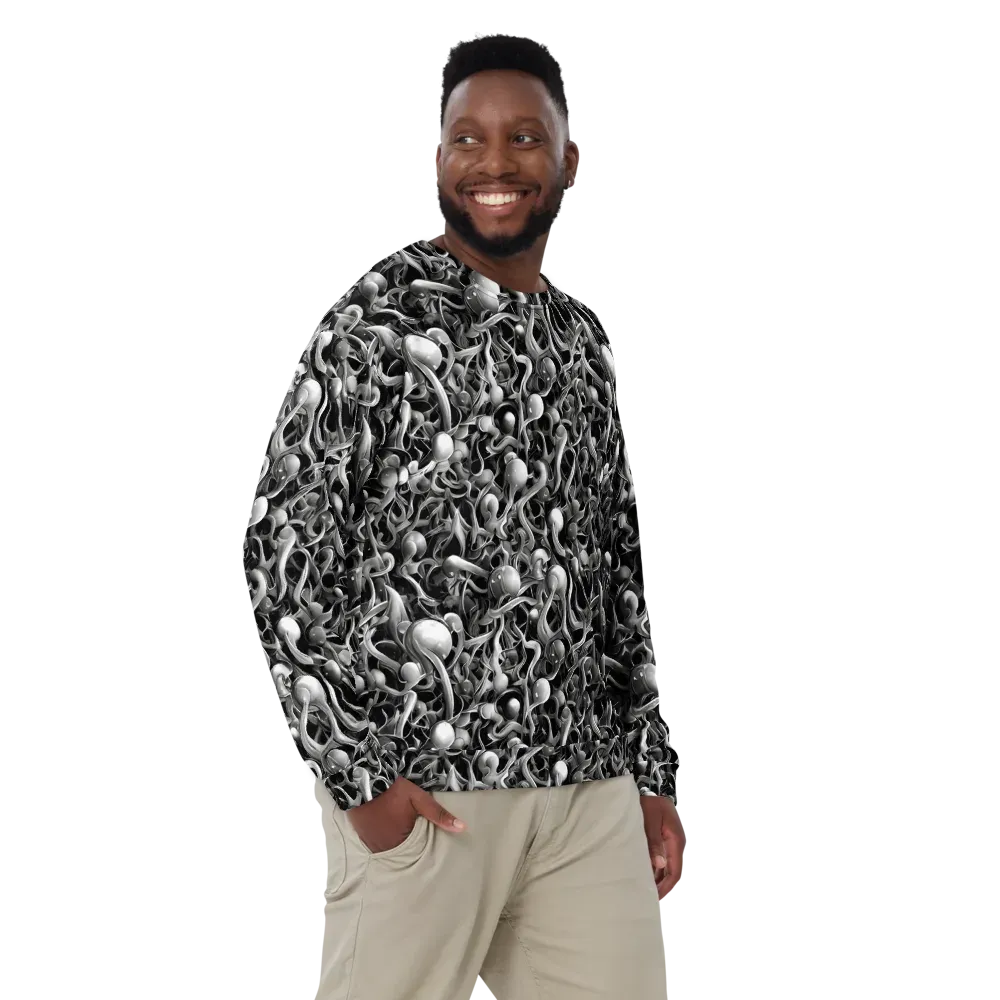 Fluid Monochrome on Sweatshirt — Front