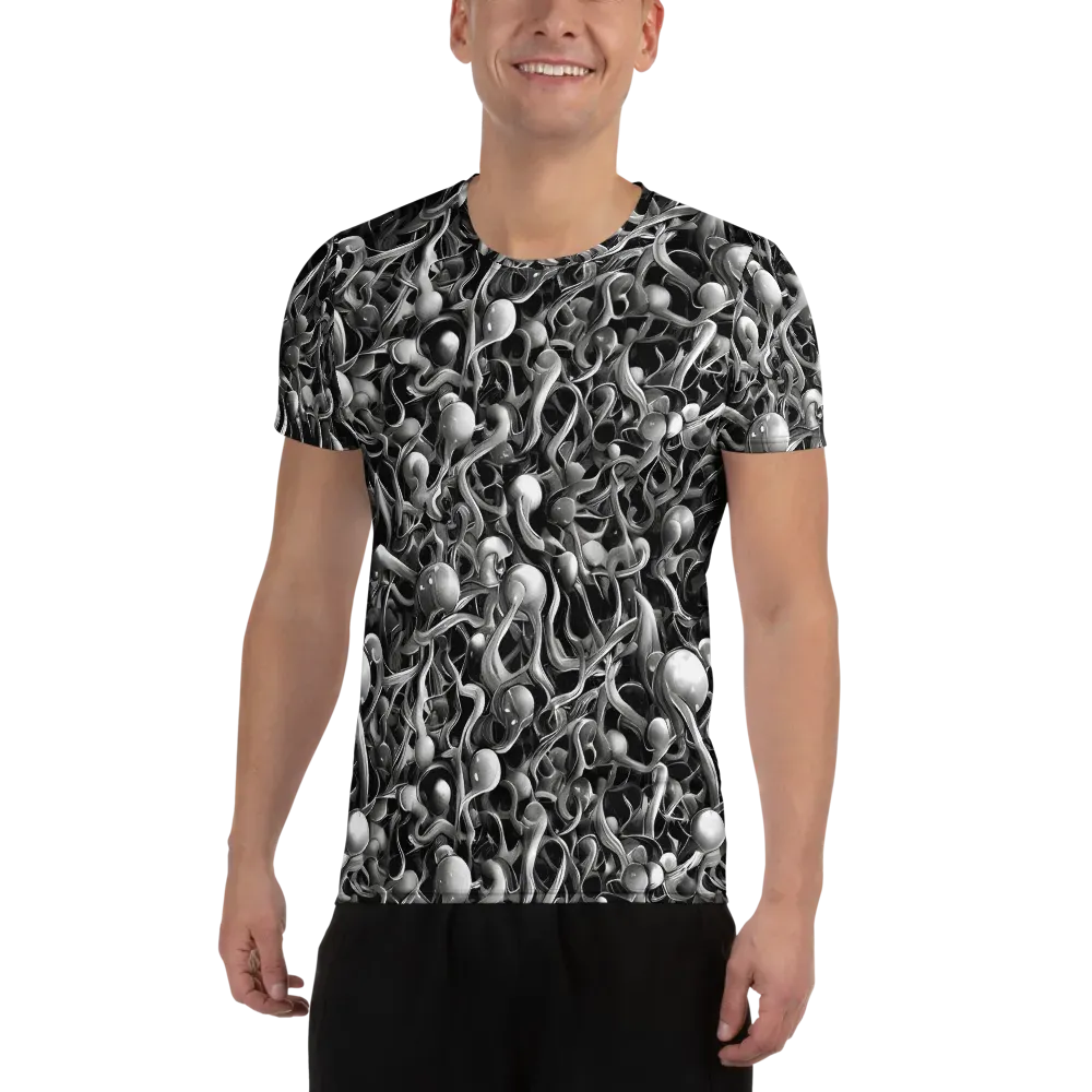 Fluid Monochrome on Men's Athletic T-Shirt — Front
