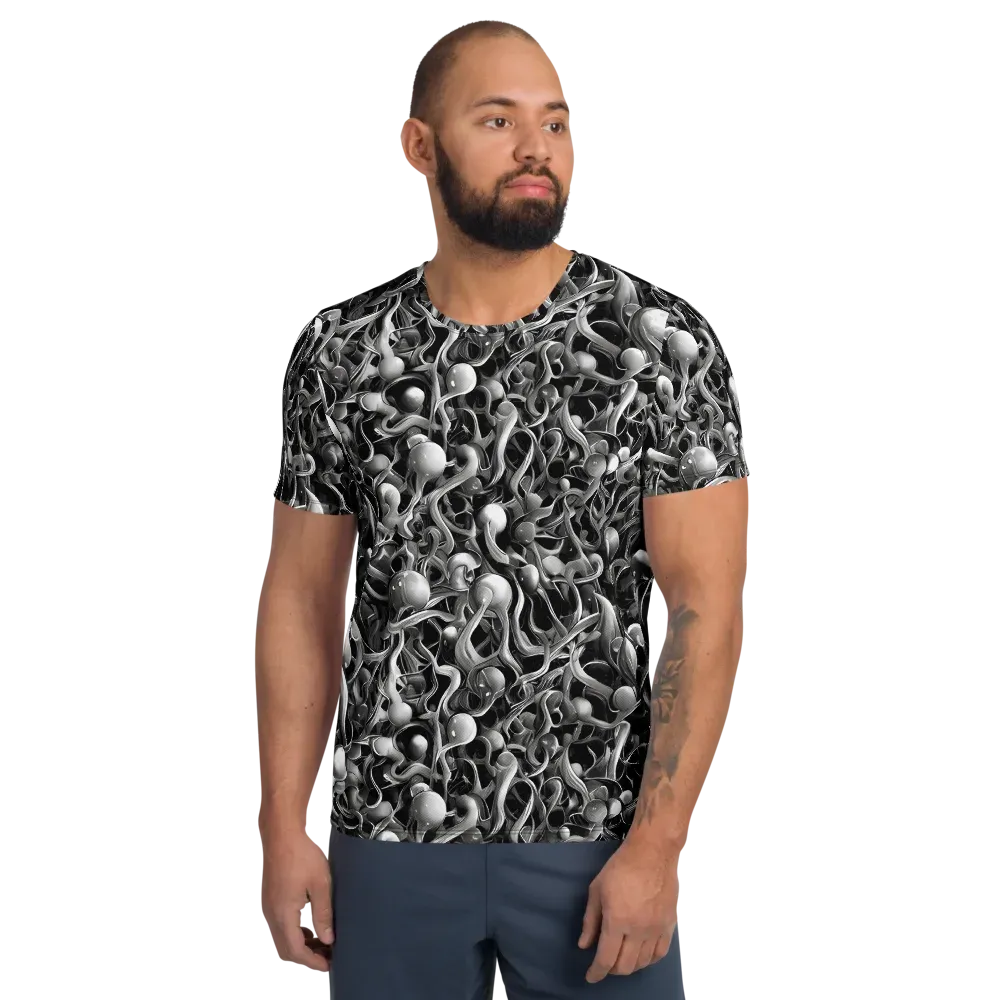 Fluid Monochrome on Men's Athletic T-Shirt — Front