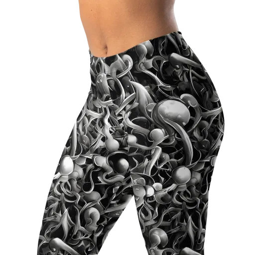Fluid Monochrome on a Leggings