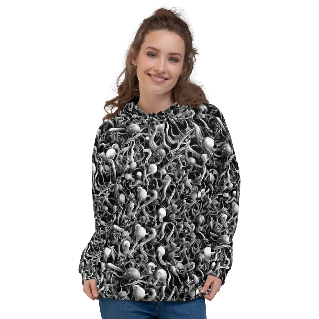 Fluid Monochrome on Hoodie — Front