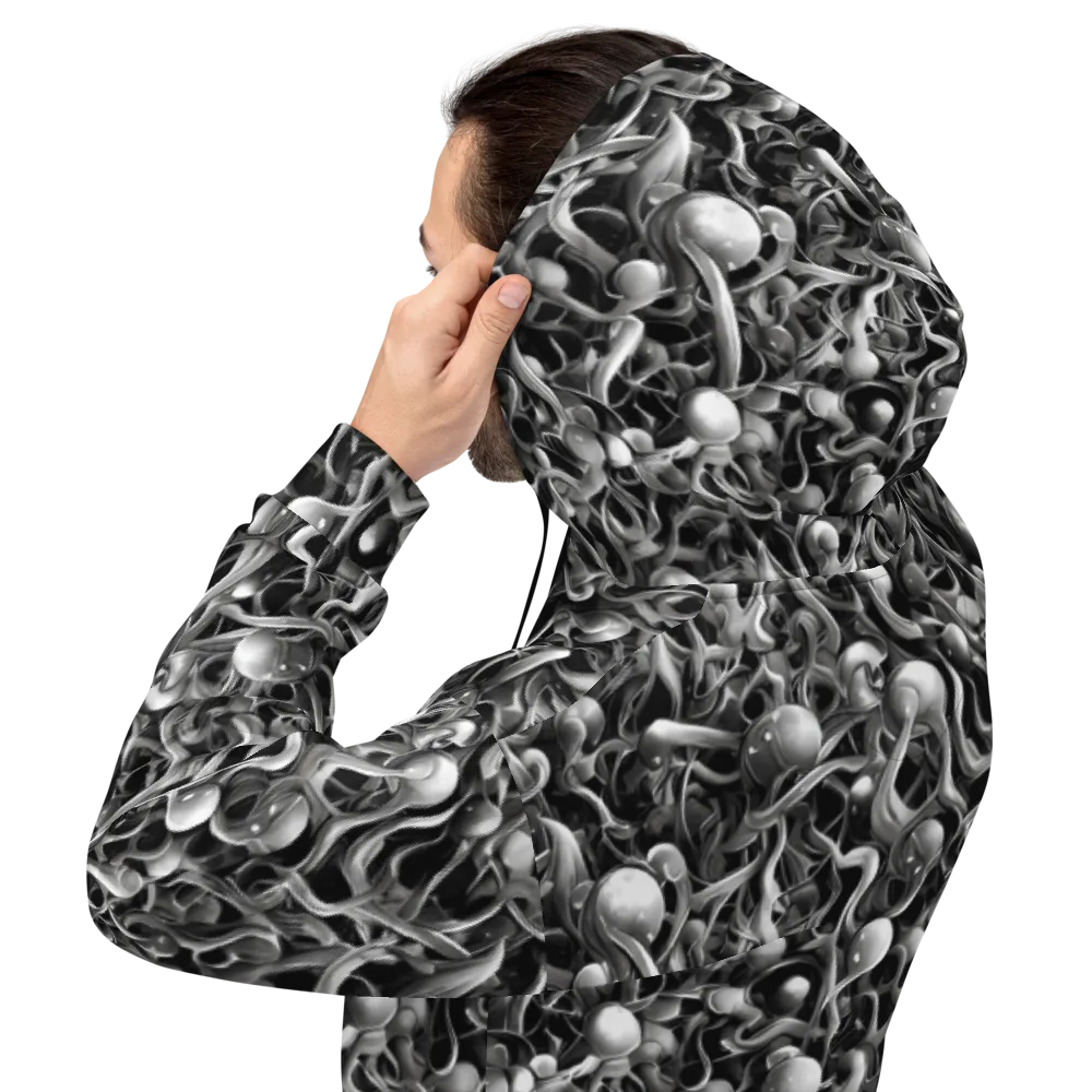 Fluid Monochrome on Hoodie — Back