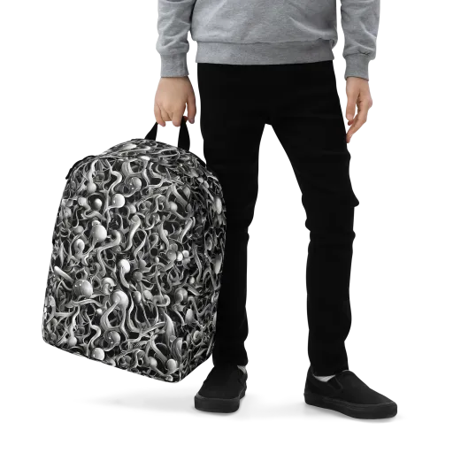 Fluid Monochrome on a Minimalist Backpack
