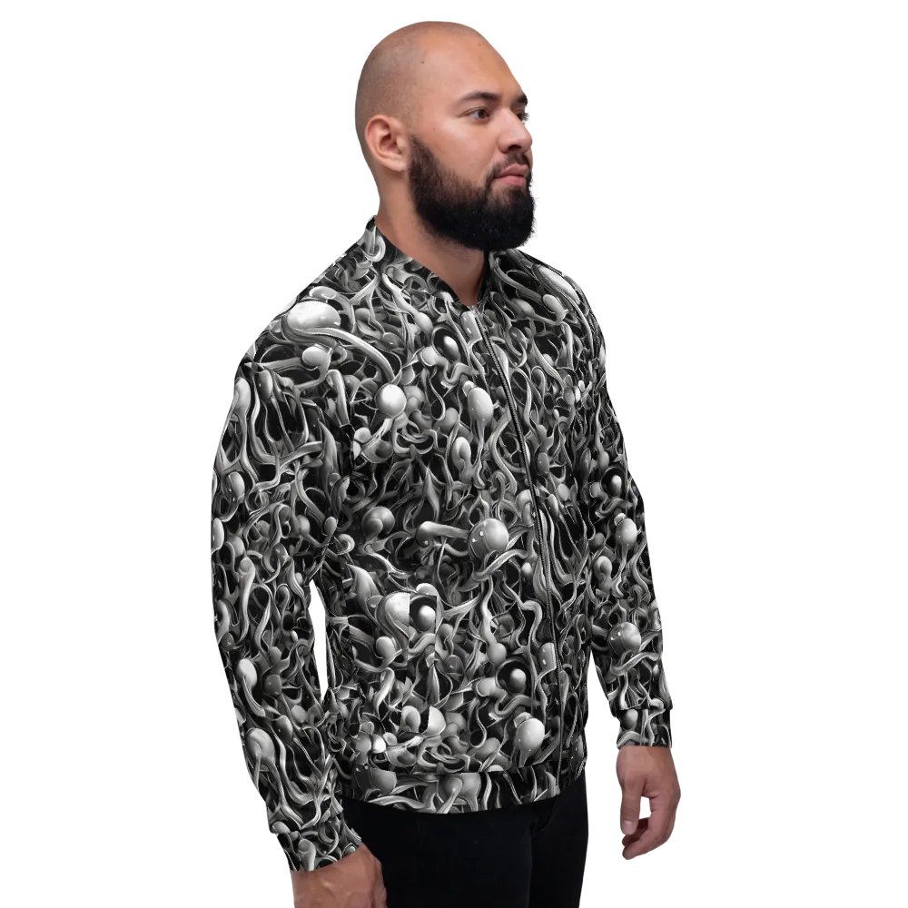 Fluid Monochrome on Bomber Jacket — Right