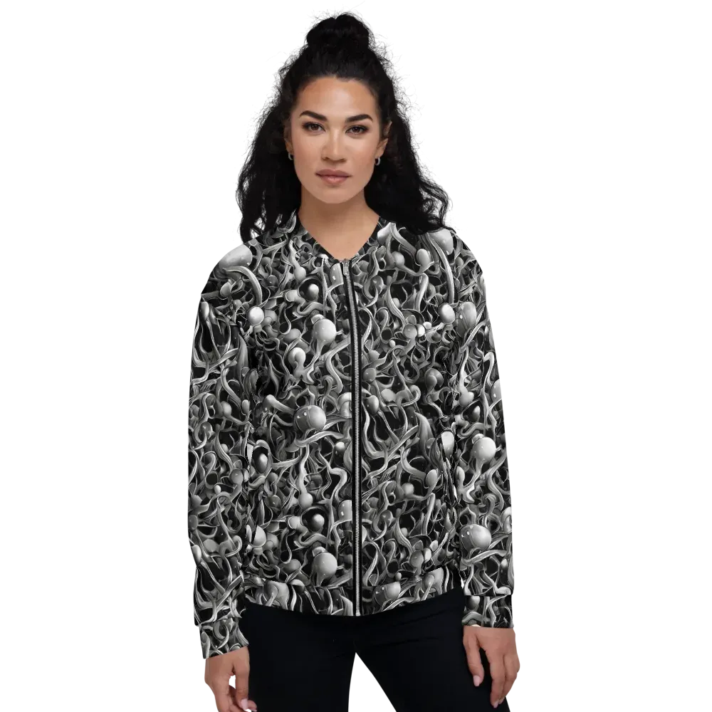 Fluid Monochrome on Bomber Jacket — Front