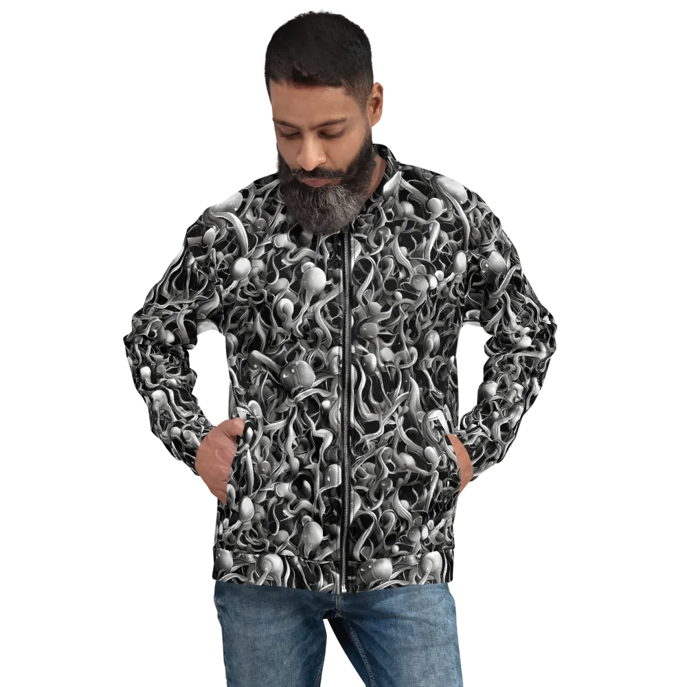 Fluid Monochrome on Bomber Jacket — Front