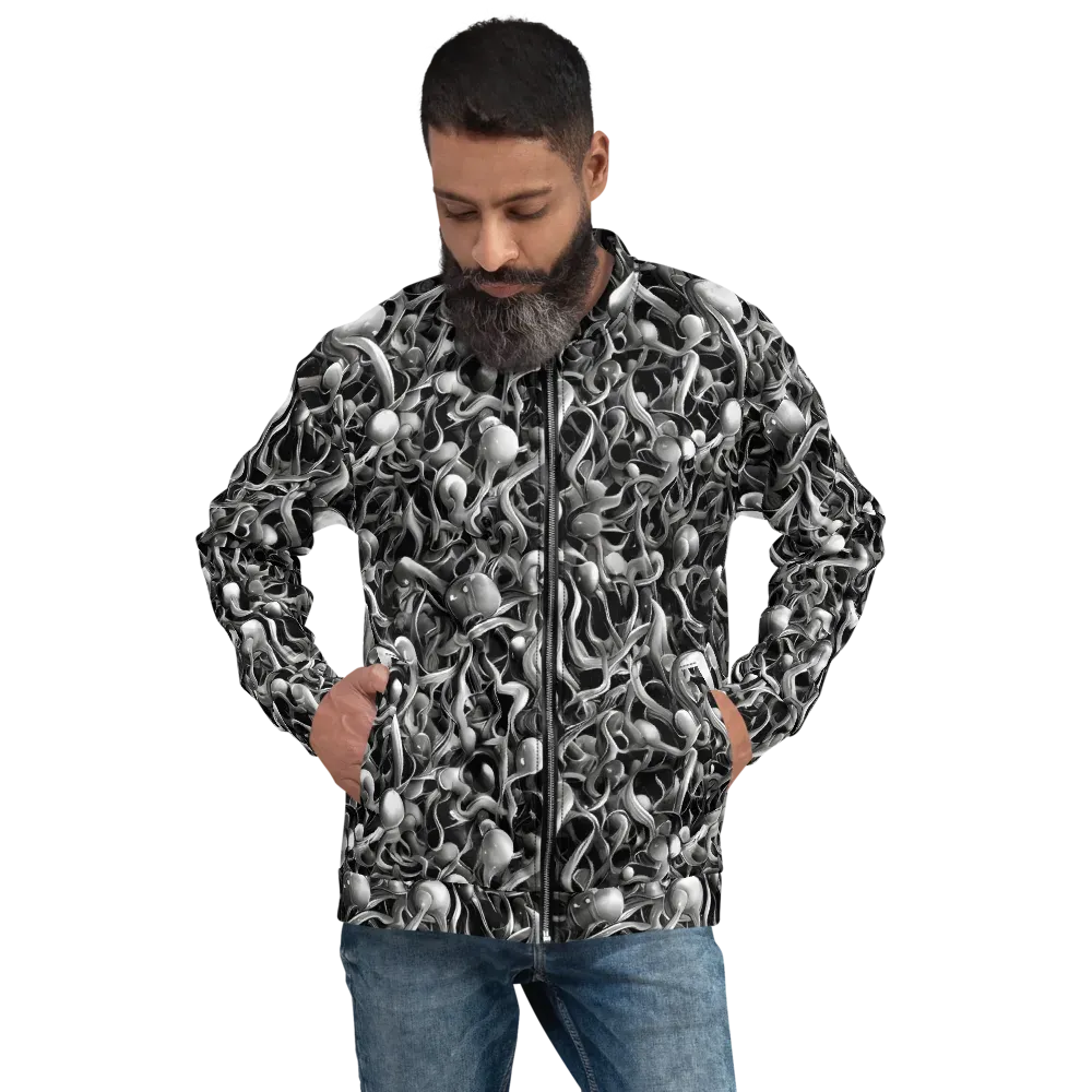 Fluid Monochrome on Bomber Jacket — Front
