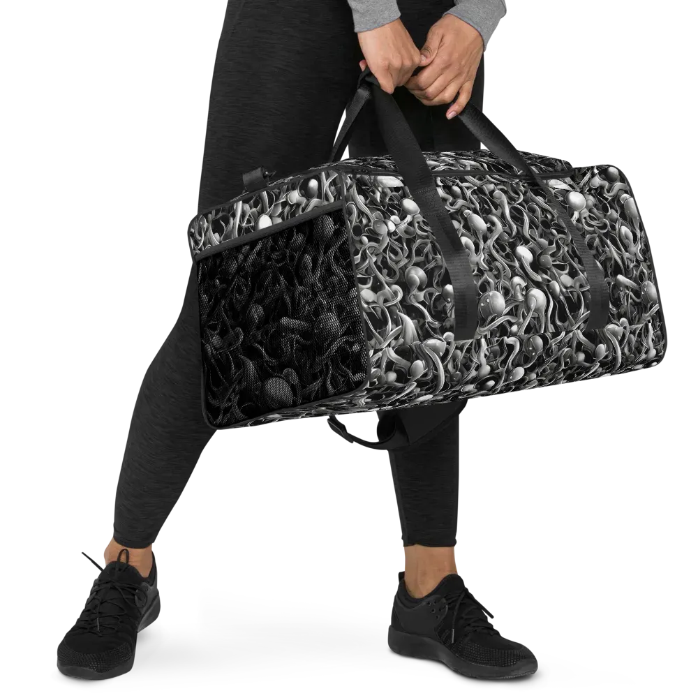 Fluid Monochrome on Duffle Bag — Right Front