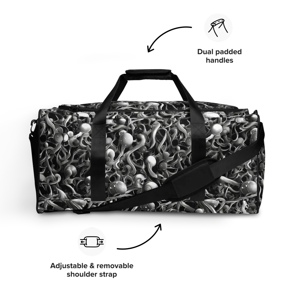 Fluid Monochrome on Duffle Bag — Front
