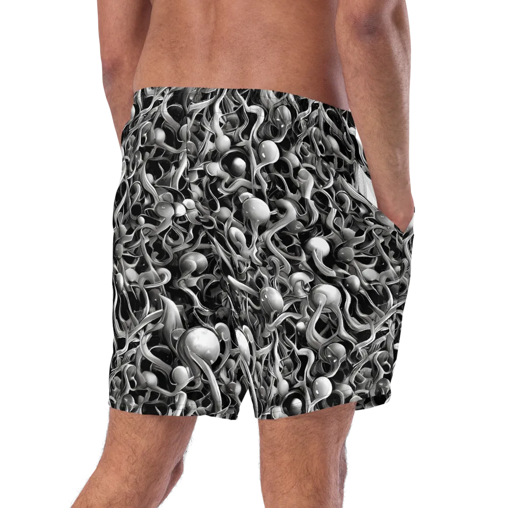 Fluid Monochrome on Swim Trunks — Right Back