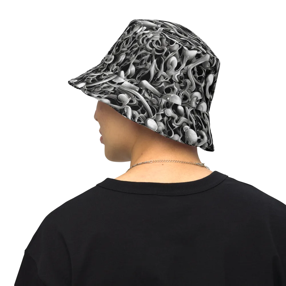 Fluid Monochrome on Reversible Bucket Hat — Back Inside