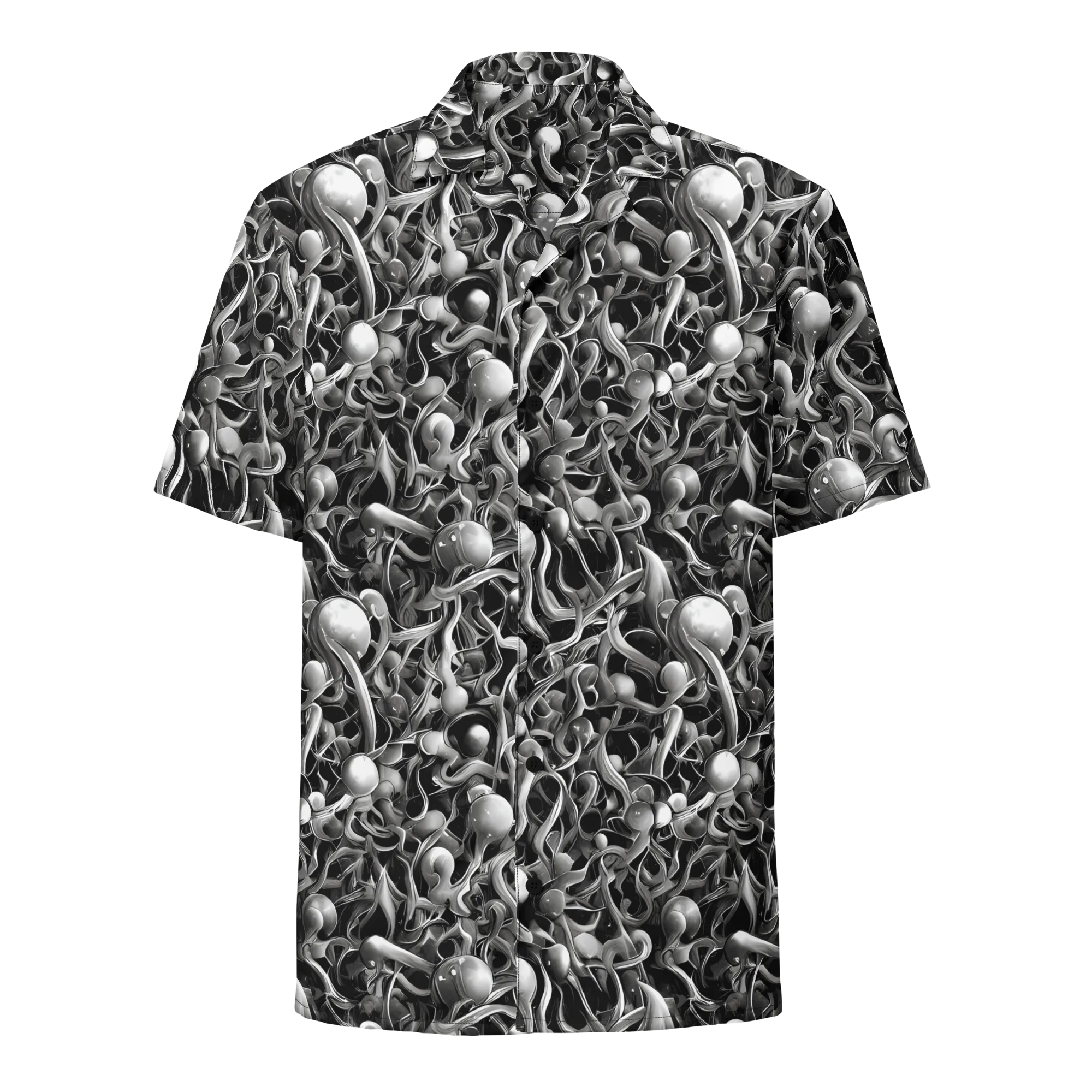 Fluid Monochrome on Button Shirt — Front