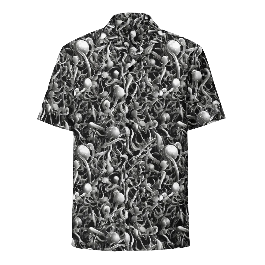 Fluid Monochrome on Button Shirt — Front
