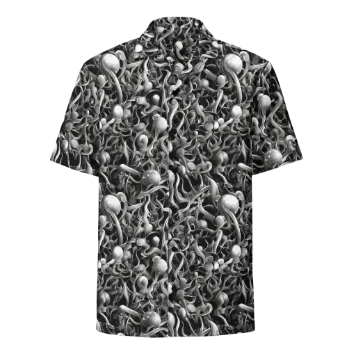 Fluid Monochrome on a Button Shirt