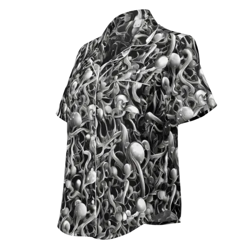 Fluid Monochrome on a Women's Short Sleeve Pajama Top