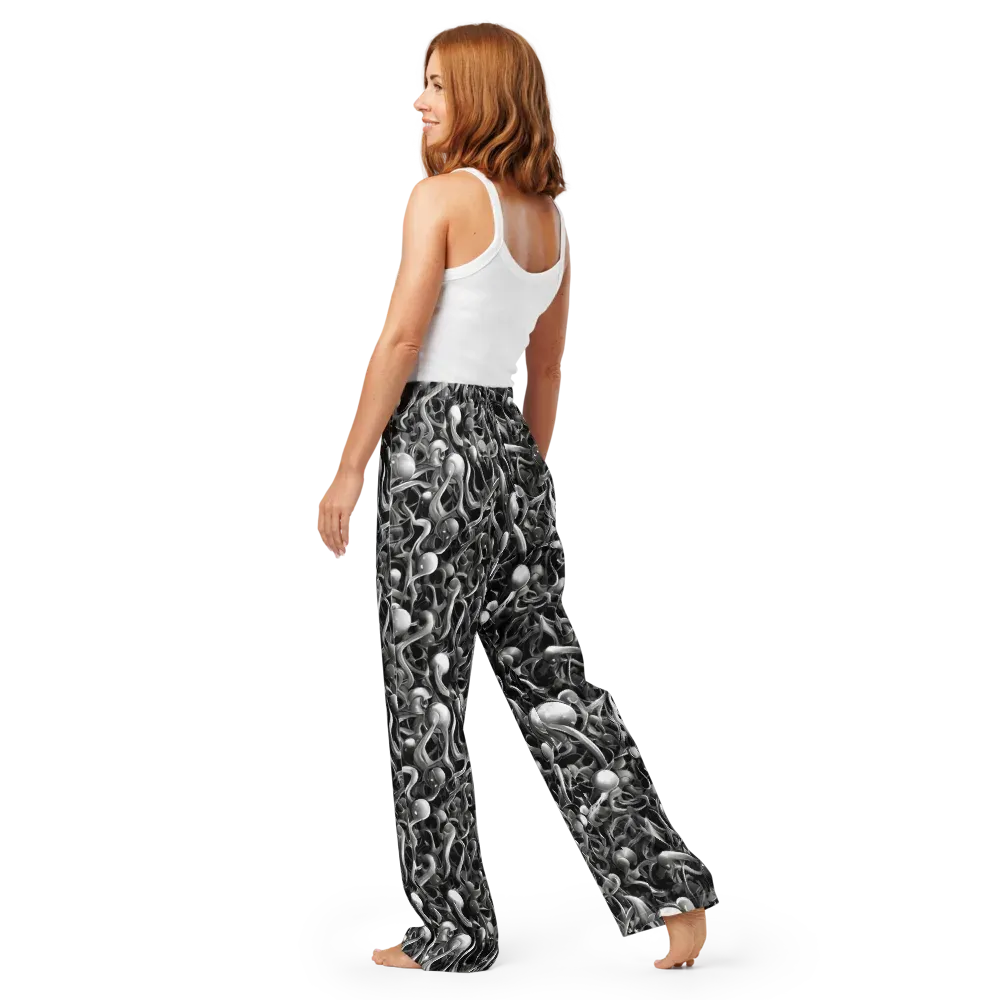 Fluid Monochrome on Women's Pajama Pants — Back
