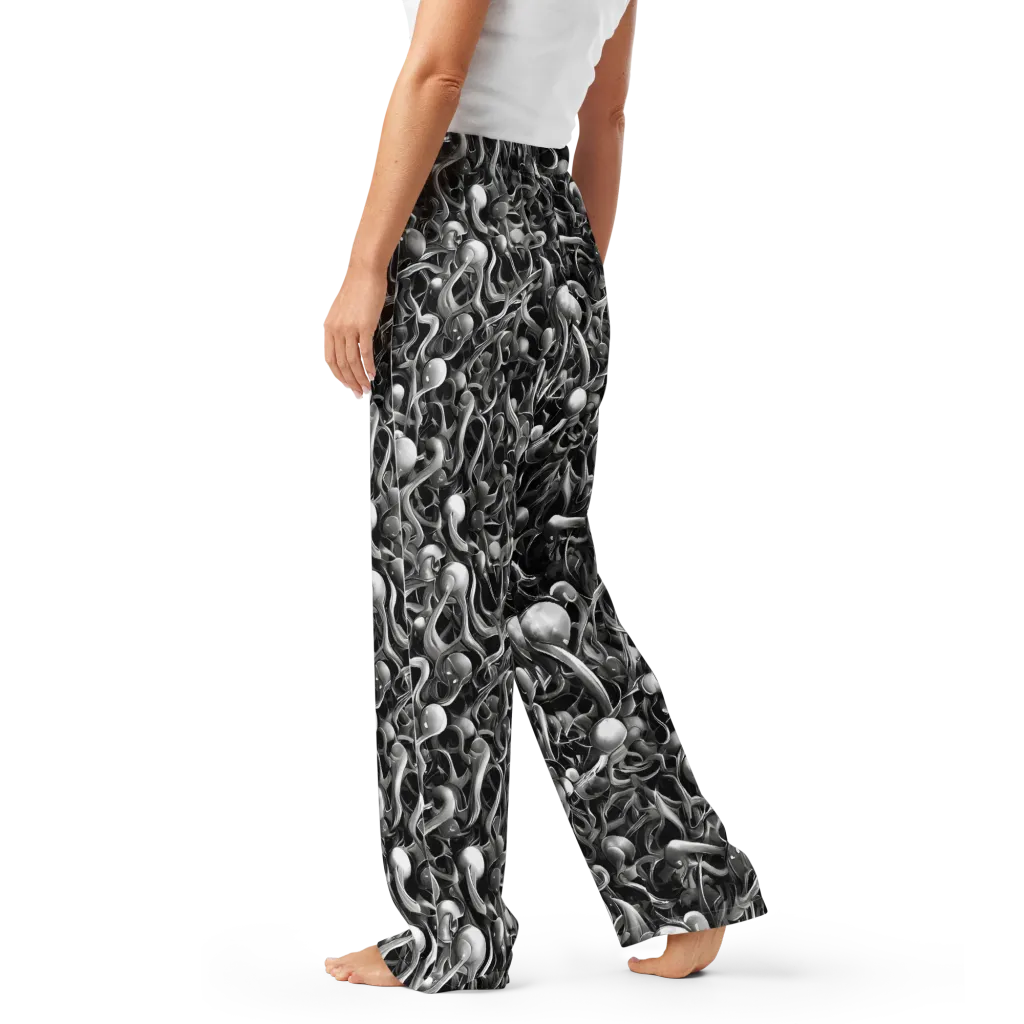 Fluid Monochrome on Women's Pajama Pants — Left
