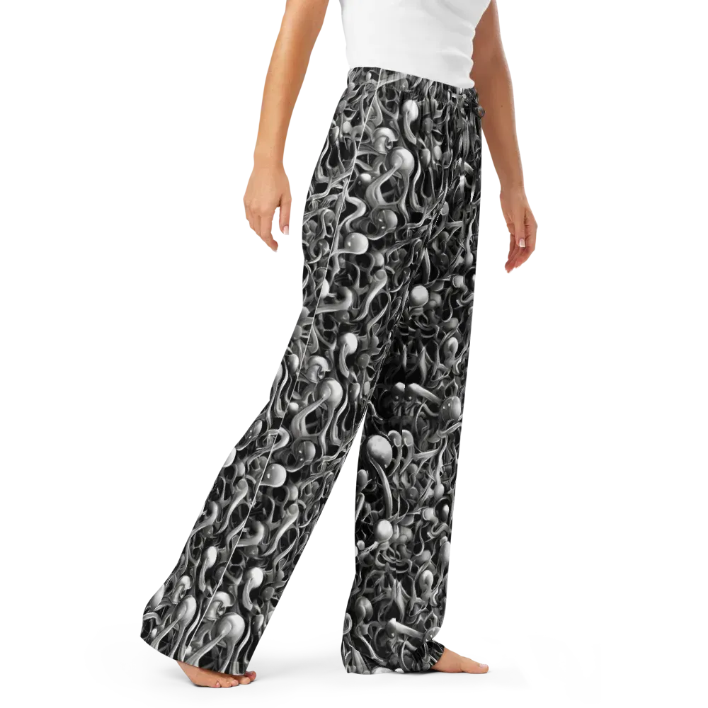 Fluid Monochrome on Women's Pajama Pants — Right Front