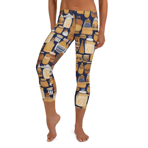 Cobalt Curio on a Capri Leggings