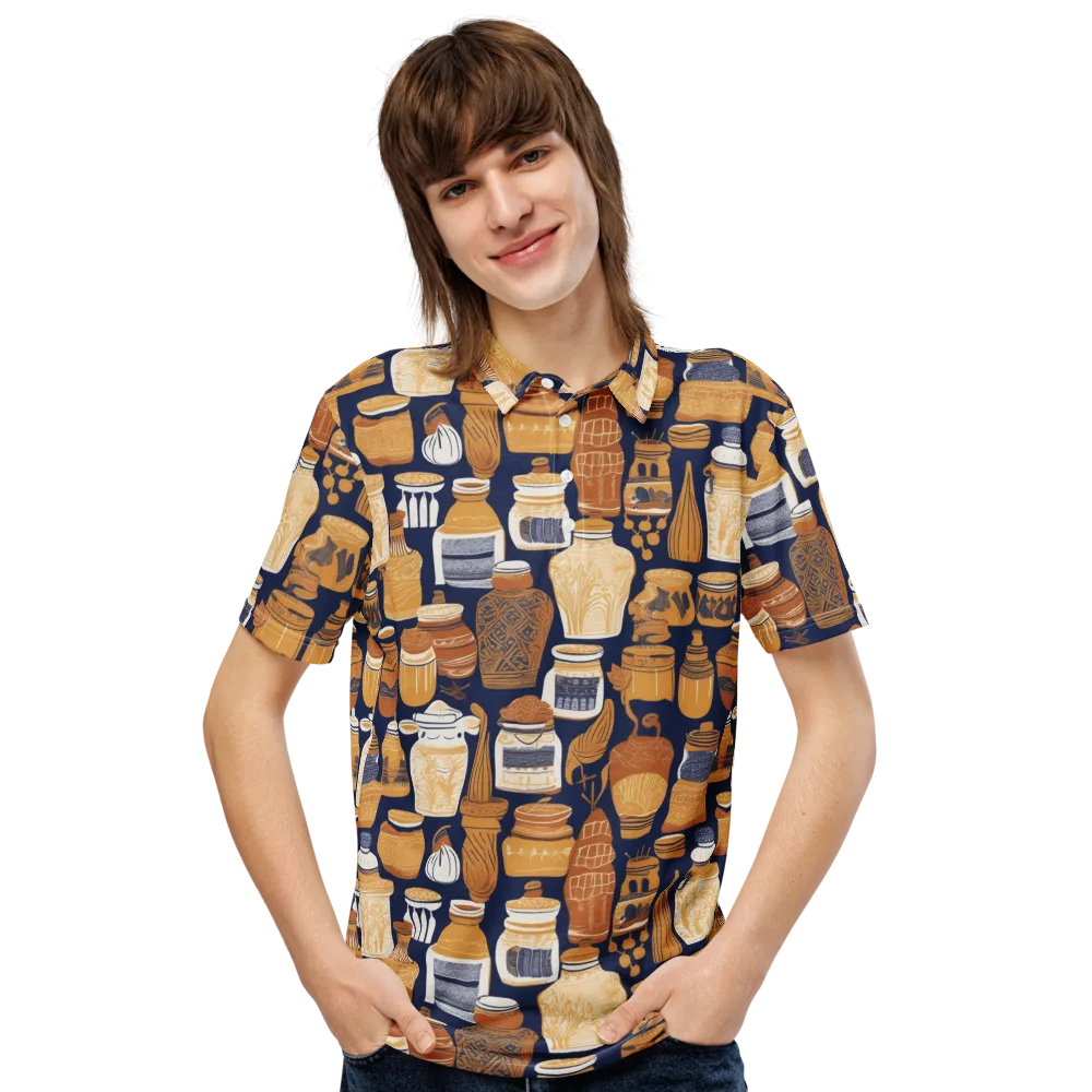 Cobalt Curio on Men's Slim Fit Polo Shirt — Front