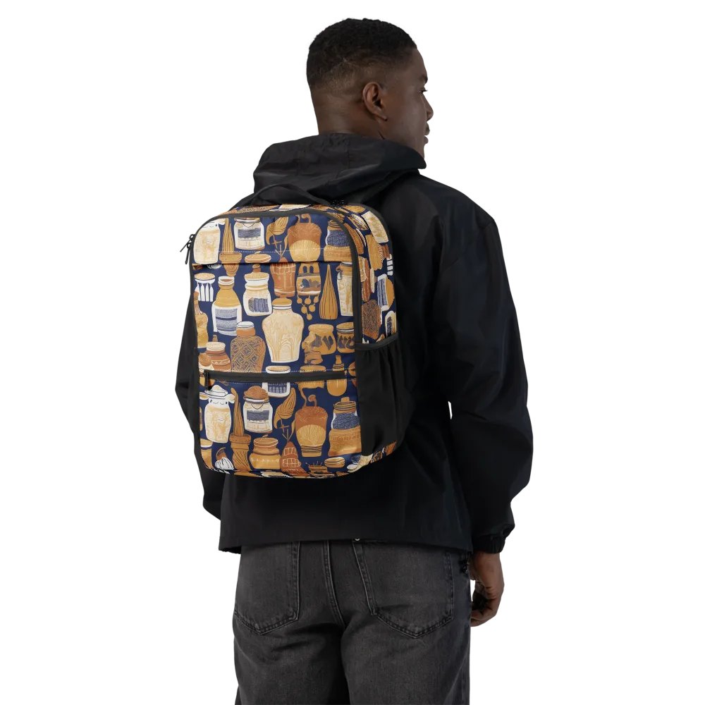 Cobalt Curio on Utility Backpack — Back
