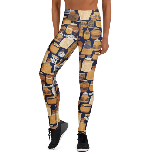 Cobalt Curio on a Yoga Leggings