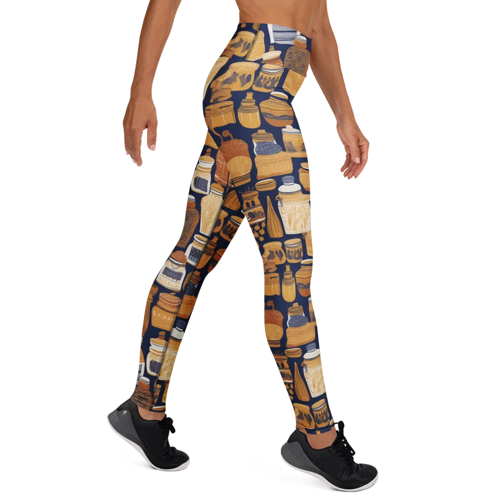 Cobalt Curio on Yoga Leggings — Right