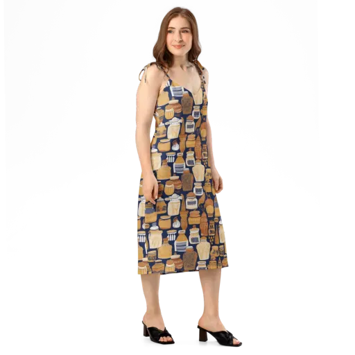 Cobalt Curio on a Slip Dress