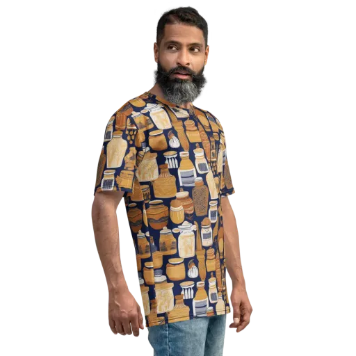Cobalt Curio on a Men's Crew Neck T-Shirt