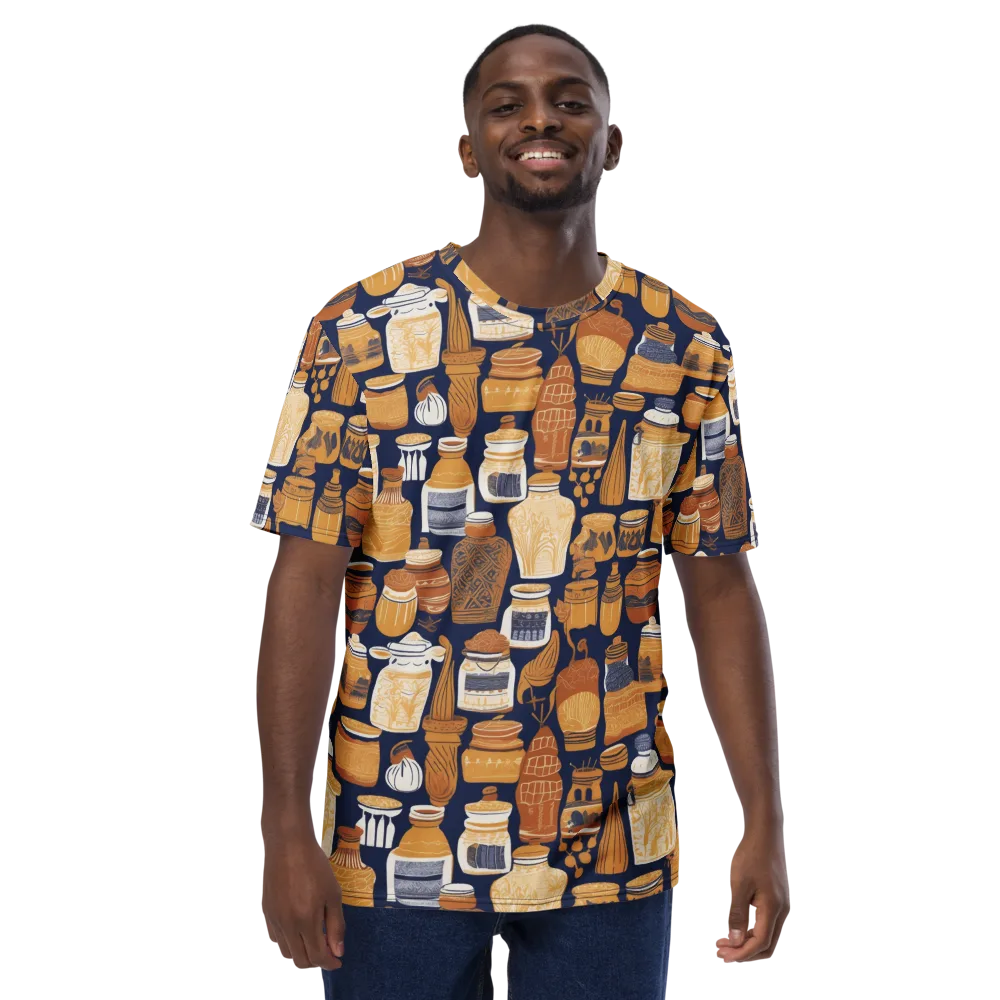 Cobalt Curio on Men's Crew Neck T-Shirt — Front