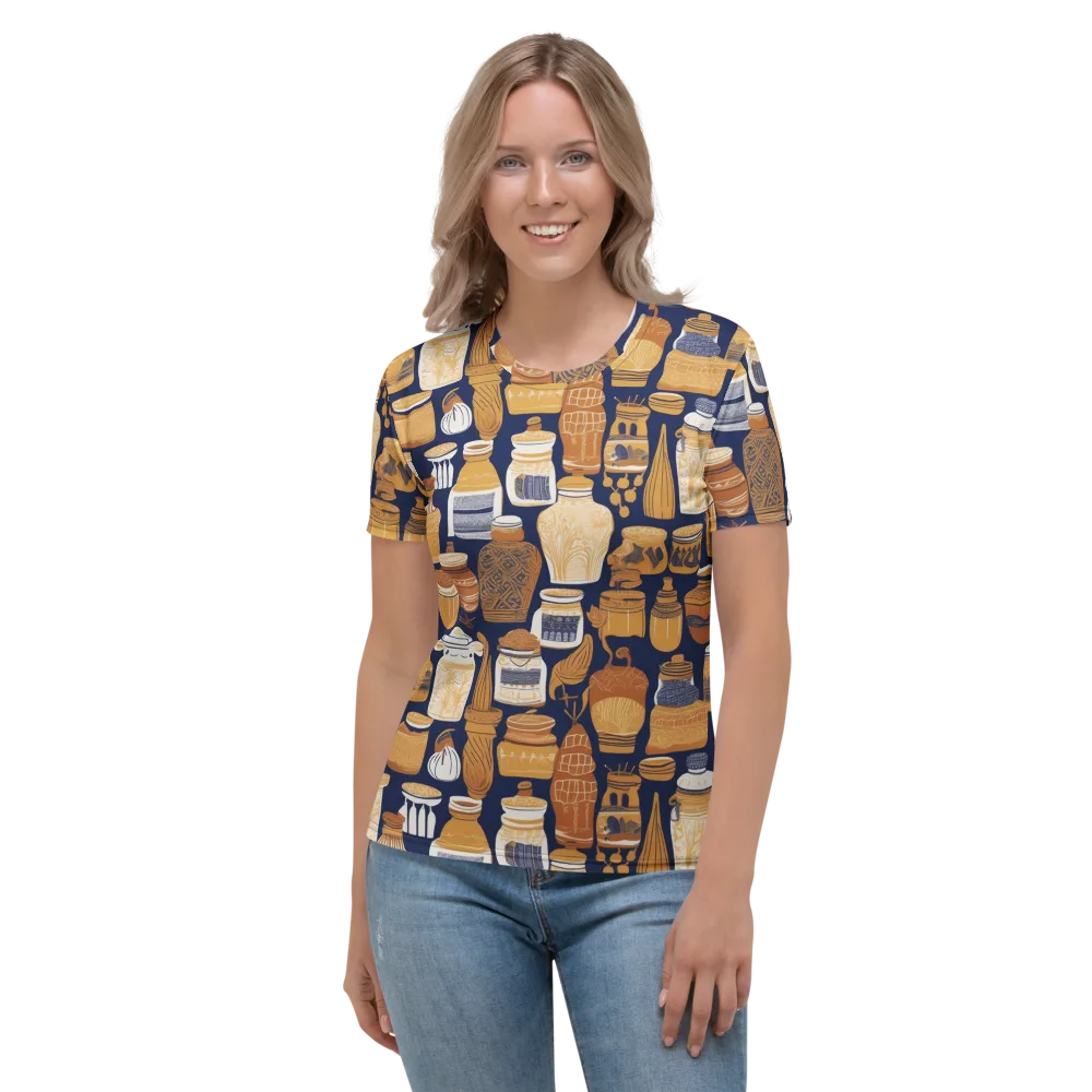 Cobalt Curio on Women's Crew Neck T-Shirt — Front