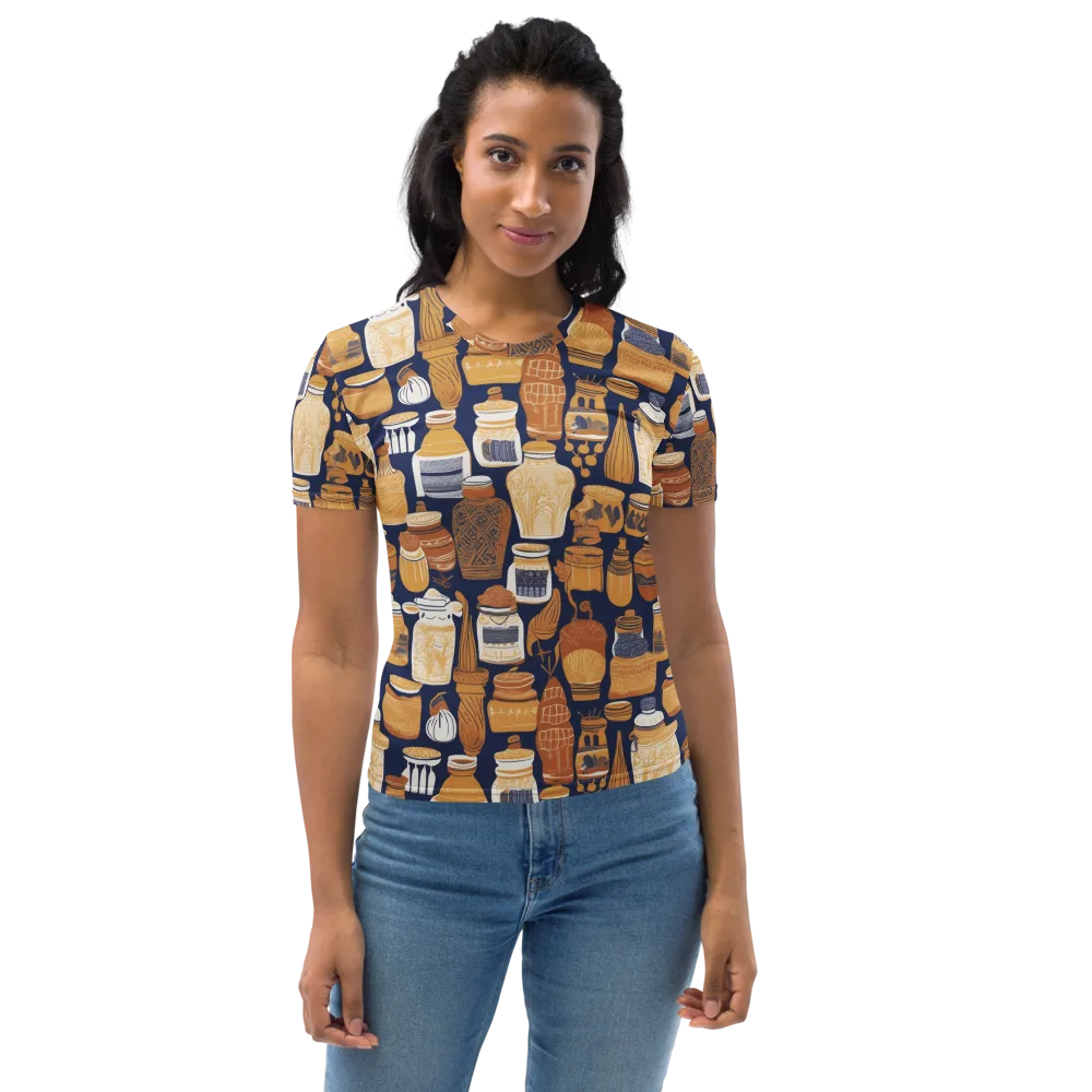 Cobalt Curio on Women's Crew Neck T-Shirt — Front