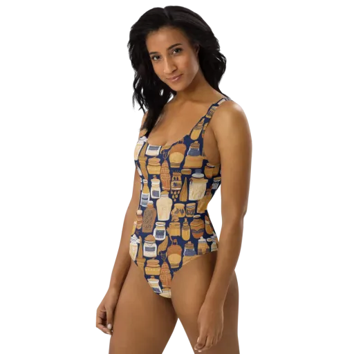 Cobalt Curio on a One-Piece Swimsuit