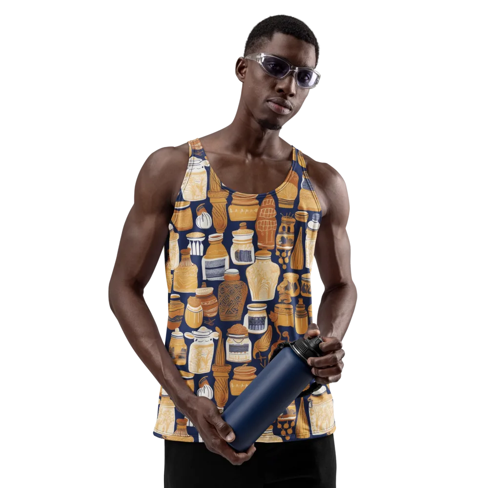 Cobalt Curio on Men's Tank Top — Front