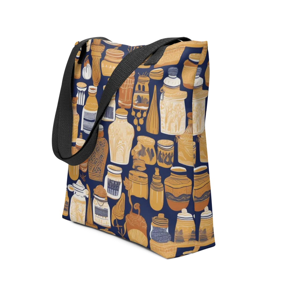 Cobalt Curio on Tote Bag — Front