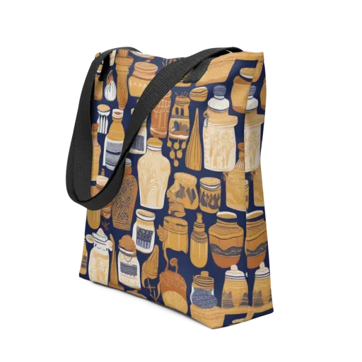 Cobalt Curio on a Tote Bag