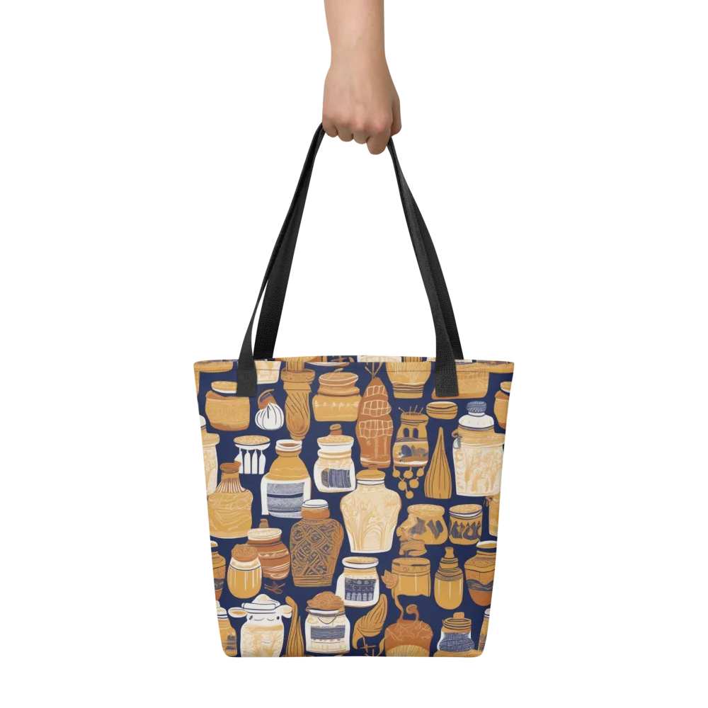 Cobalt Curio on Tote Bag — Front