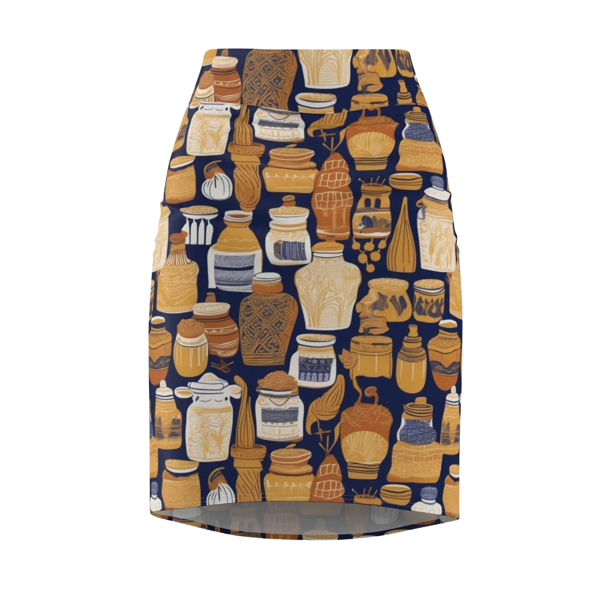 Cobalt Curio on Pencil Skirt — Front