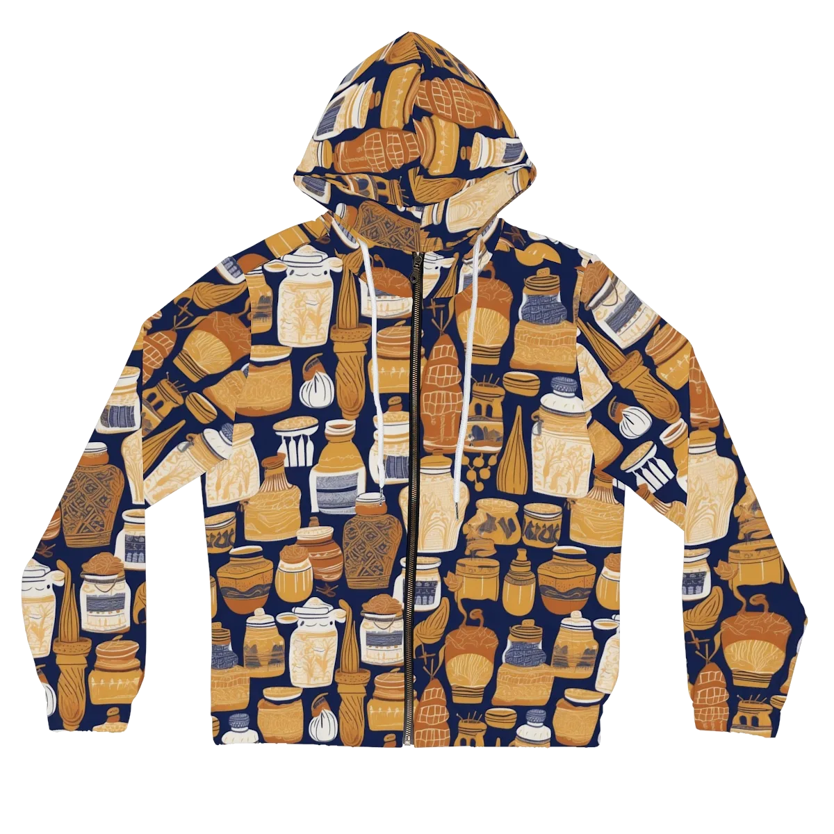 Cobalt Curio on Women's Full-Zip Hoodie — Front