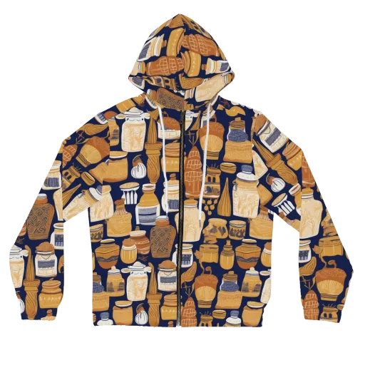 Cobalt Curio on a Women's Full-Zip Hoodie