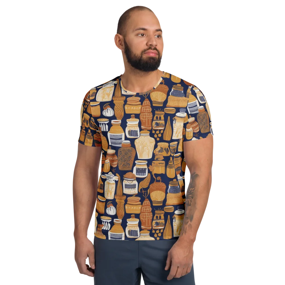 Cobalt Curio on Men's Athletic T-Shirt — Front