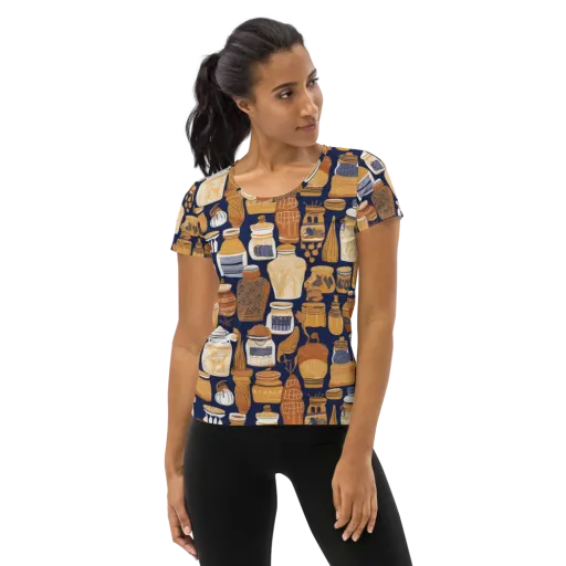 Cobalt Curio on a Women's Athletic T-Shirt