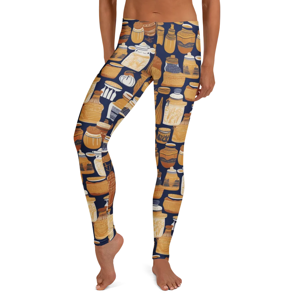 Cobalt Curio on Leggings — Front