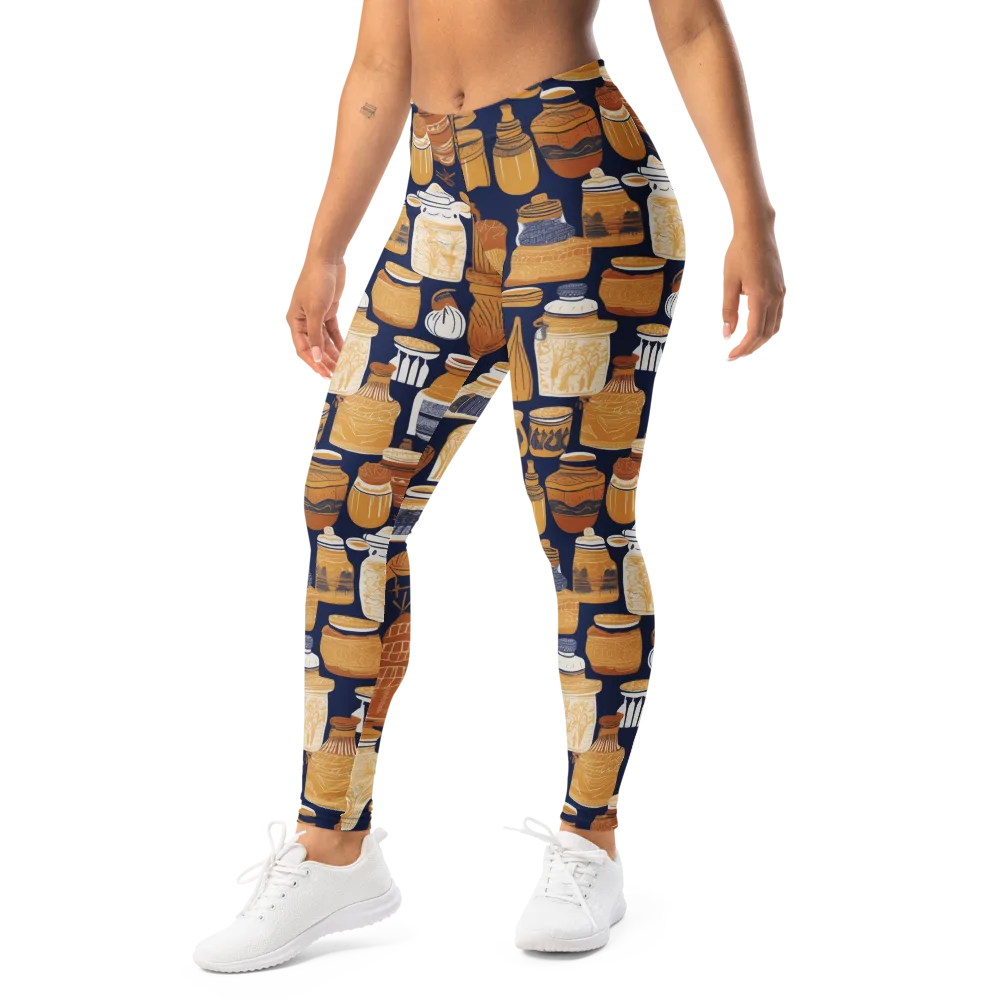 Cobalt Curio on Leggings — Left Front
