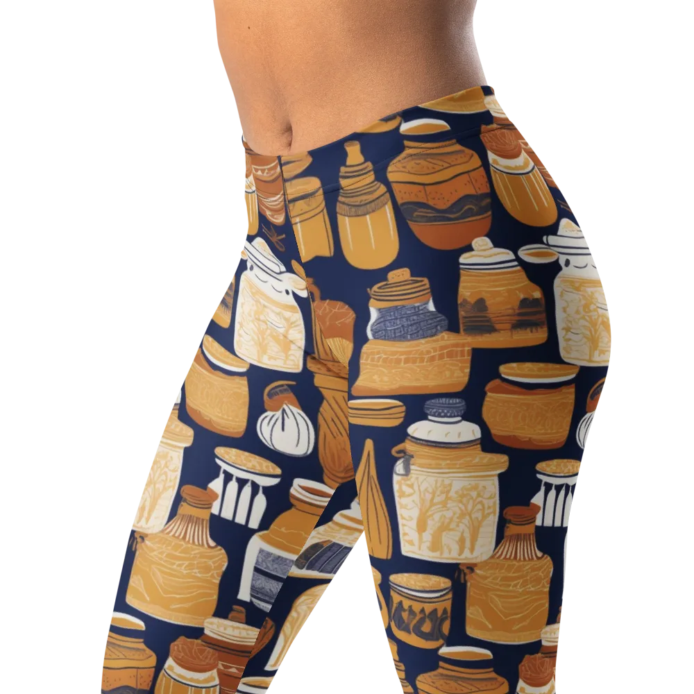 Cobalt Curio on Leggings — Left Front