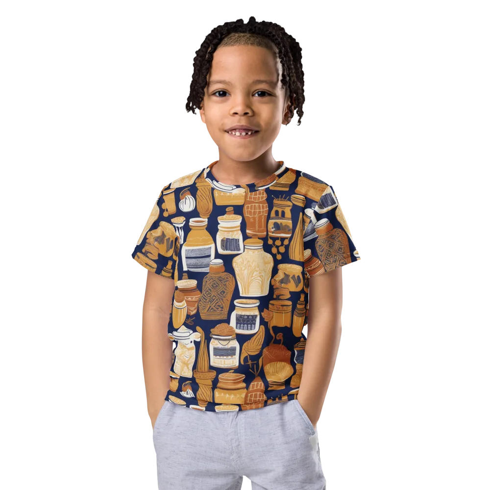 Cobalt Curio on Kids Crew Neck T-Shirt — Front