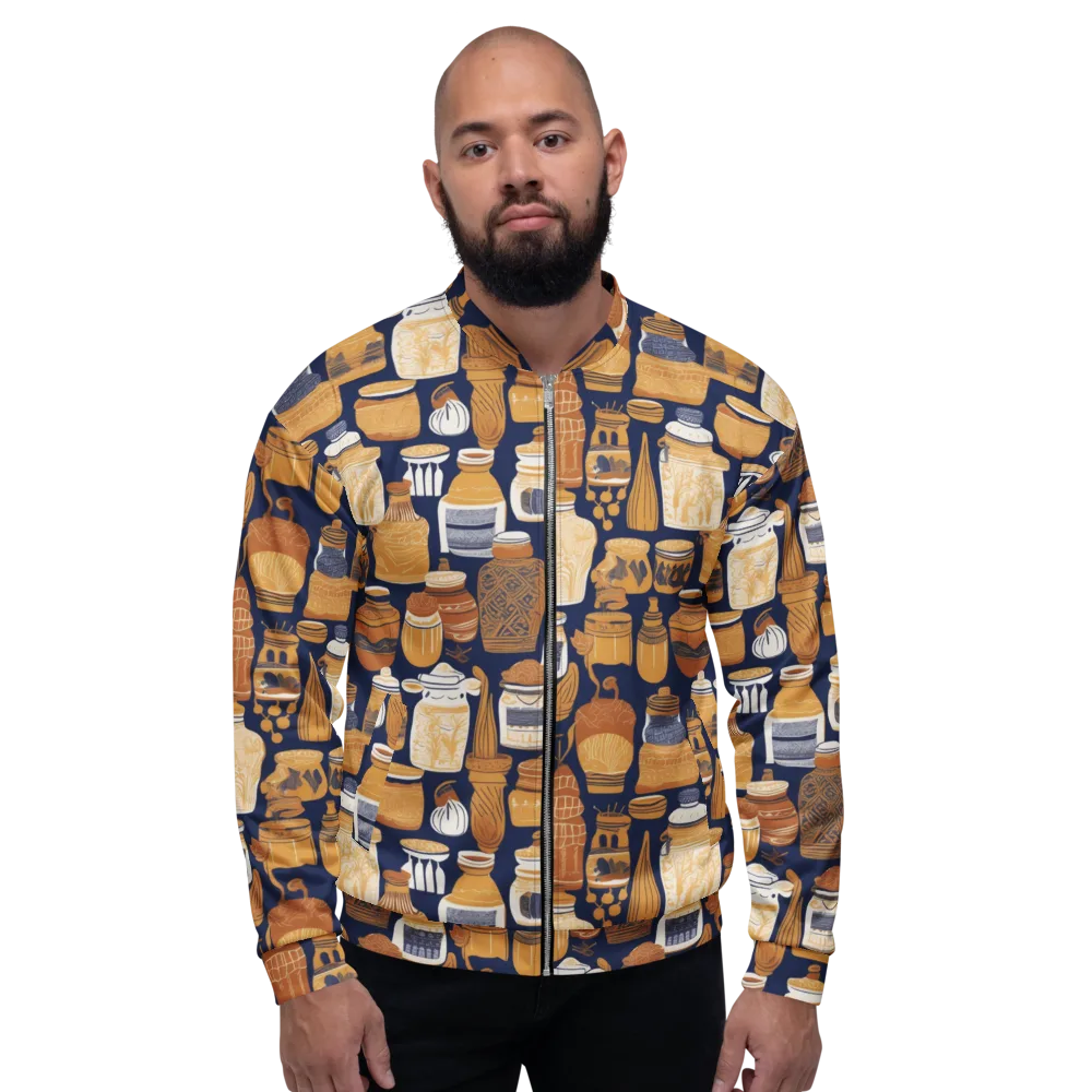 Cobalt Curio on Bomber Jacket — Front