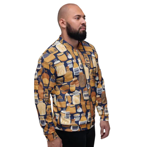 Cobalt Curio on a Bomber Jacket