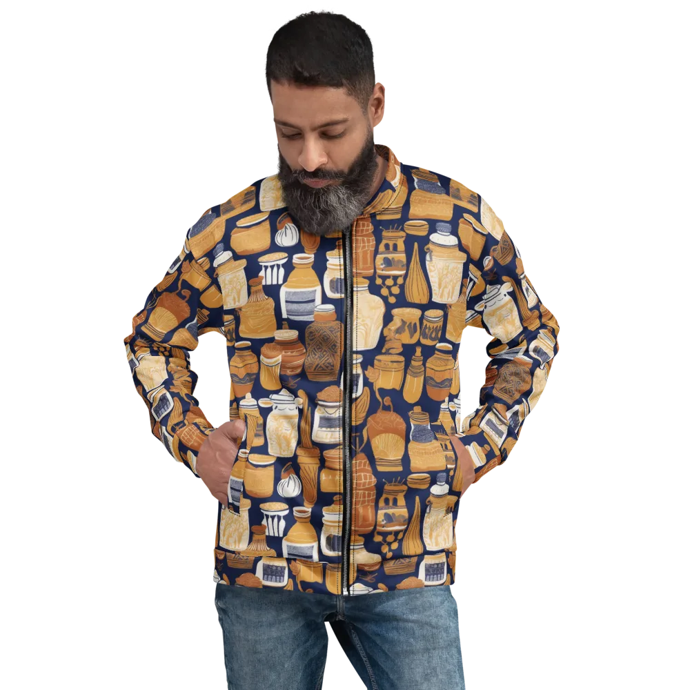 Cobalt Curio on Bomber Jacket — Front